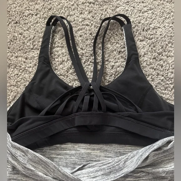 Lululemon Athletica Wild Tank W/Built in Sport Bra Gray Size 6 - Picture 3 of 4
